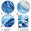 «Blue and White Abstract Spiral Cyclone Tranquility», art mural spirales abstraites en métal-2122489829