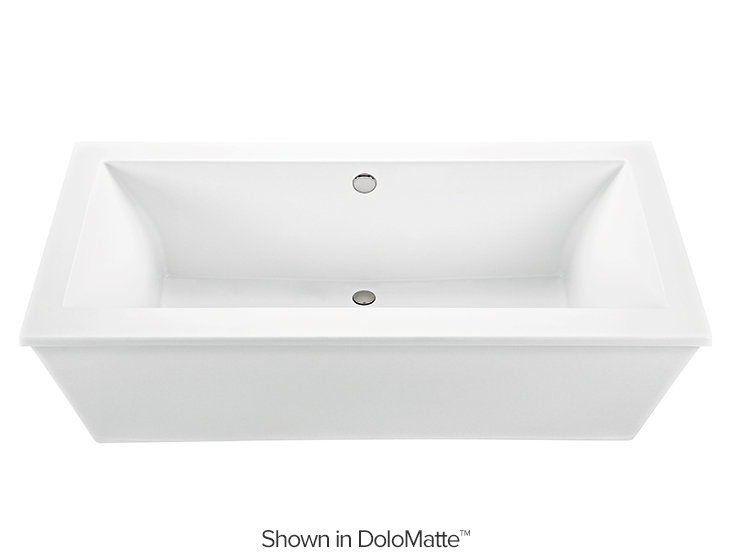 Andrea® 10 Freestanding Soaker Tub, Matte White