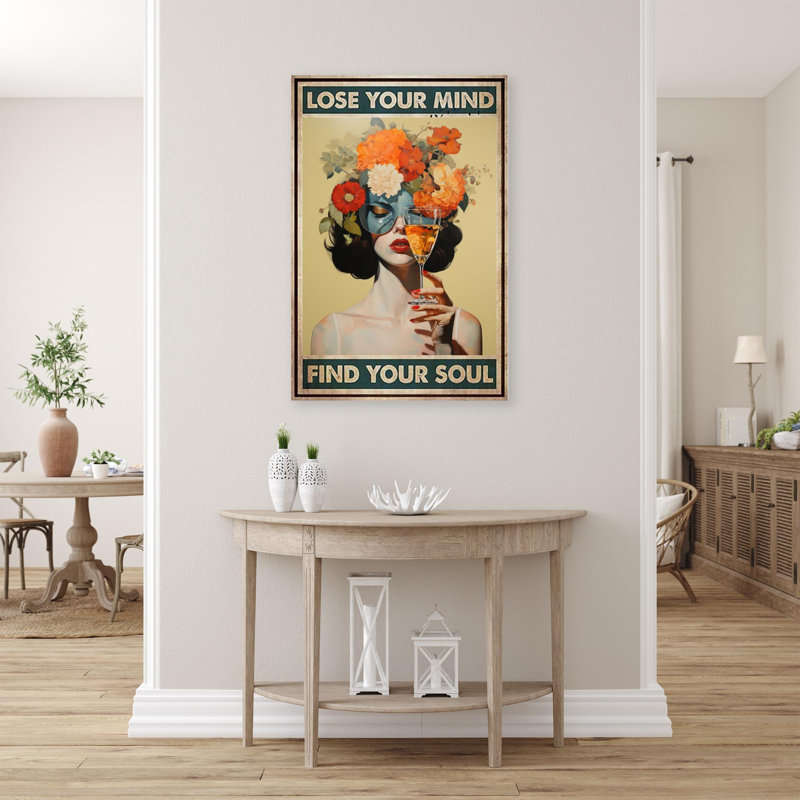 Janesse «Wine Lose Your Mind 2», reproduction sur toile, H 20 po x l 16 po x P 1,25 po