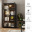Display Storage Cabinet,display Cabinet With Tempered Glass Doors, Showcase With 4-tier Storage Shelves, Pantry Glass Cabinet For Living Room,dinning Room And Kitchen(black)