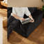 Canapé d'angle moderne en boucle noire, canapé d'angle surdimensionné de 143,2 pouces avec assise profonde.-1695505925