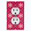 Christmas Red Plaid Snow Flakes Holiday Themed 1 - Gang Toggle Light Switch Standard Wall Plate