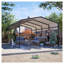 Abri de voiture en métal 13 x 20 pi avec renforcement triangulaire, abri de garage noir robuste