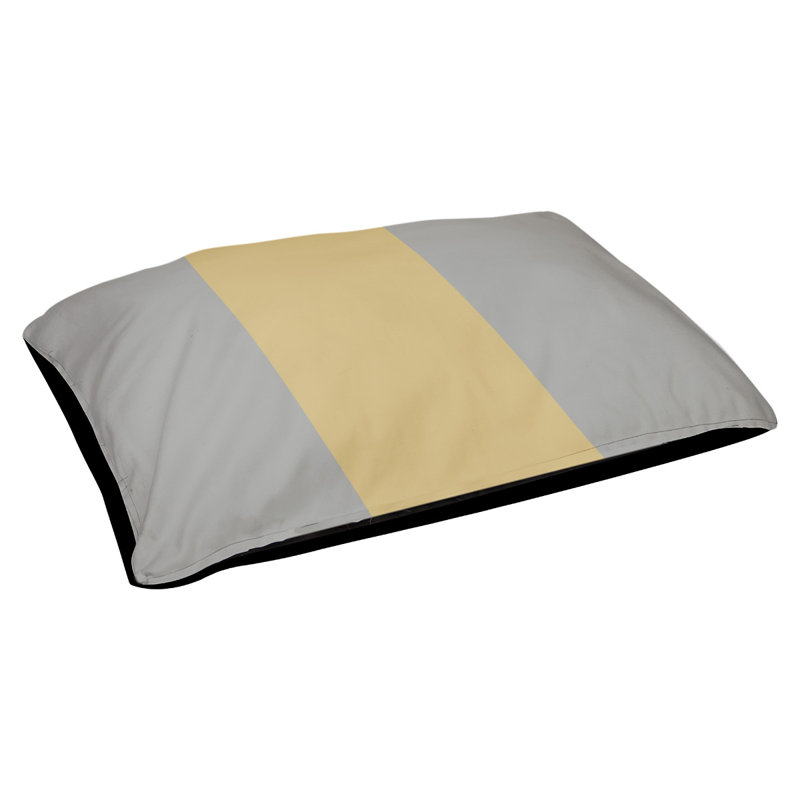 Coussin d'extérieur pour chien Florida Tribe, Moyen (l 40 po x P 30 po x H 6,5 po), Gris / doré / gris