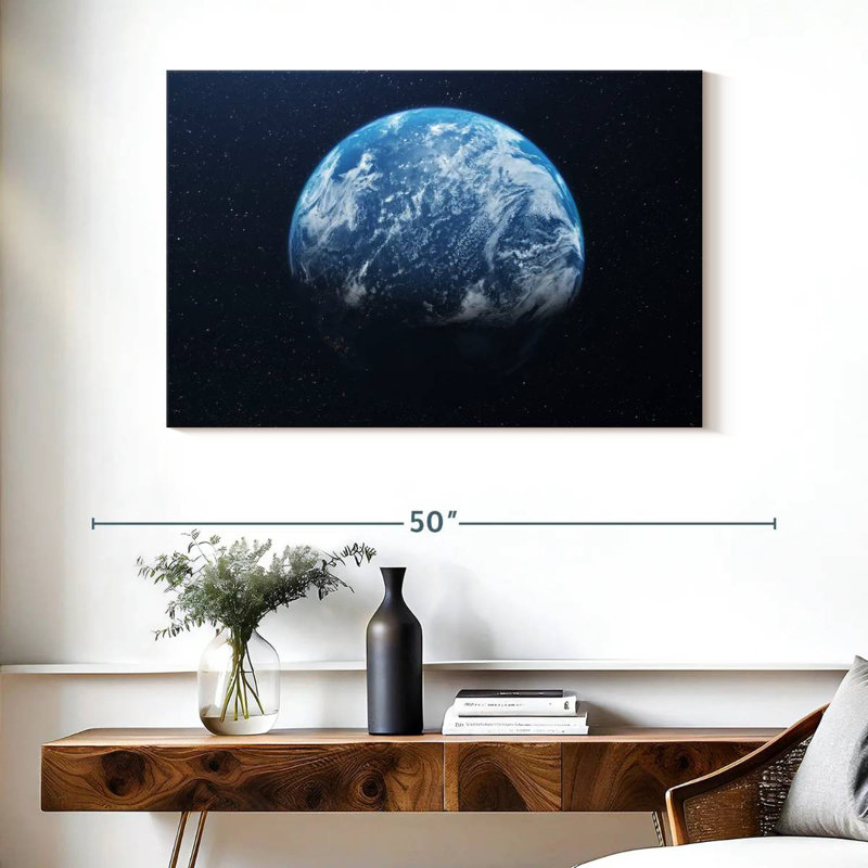 Oberle Earth From Space, 26" H x 39" W