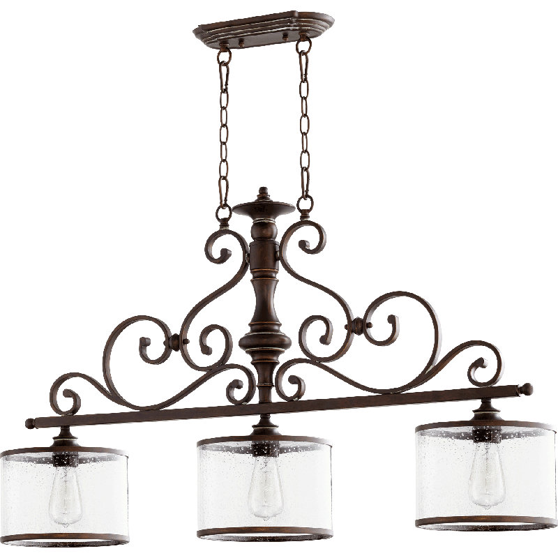 Salome 3 - Light Vintage Copper Kitchen Island Pendant