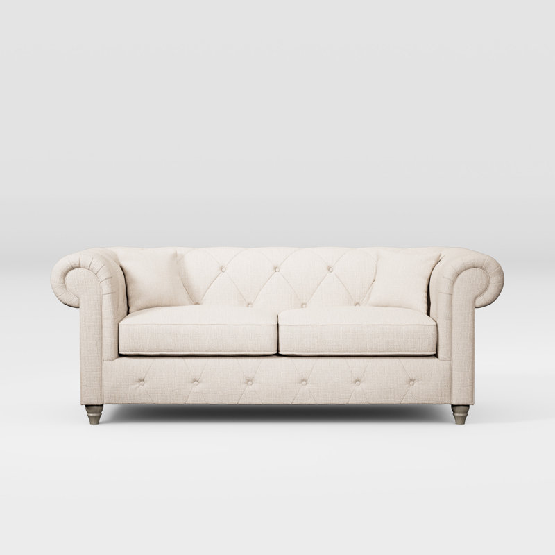 Ellrich 3 Seater Sofa, Oyster, Washed Oak