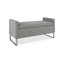 Banc avec repose-pieds 47 po avec rangement et base en métal
