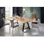 Rita Oak Solid Wood Top Metal Base Dining Table-471301015-471301033