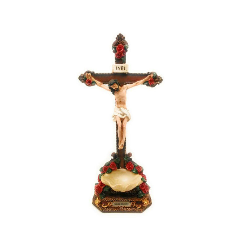Crucifix avec bol à eau Stover