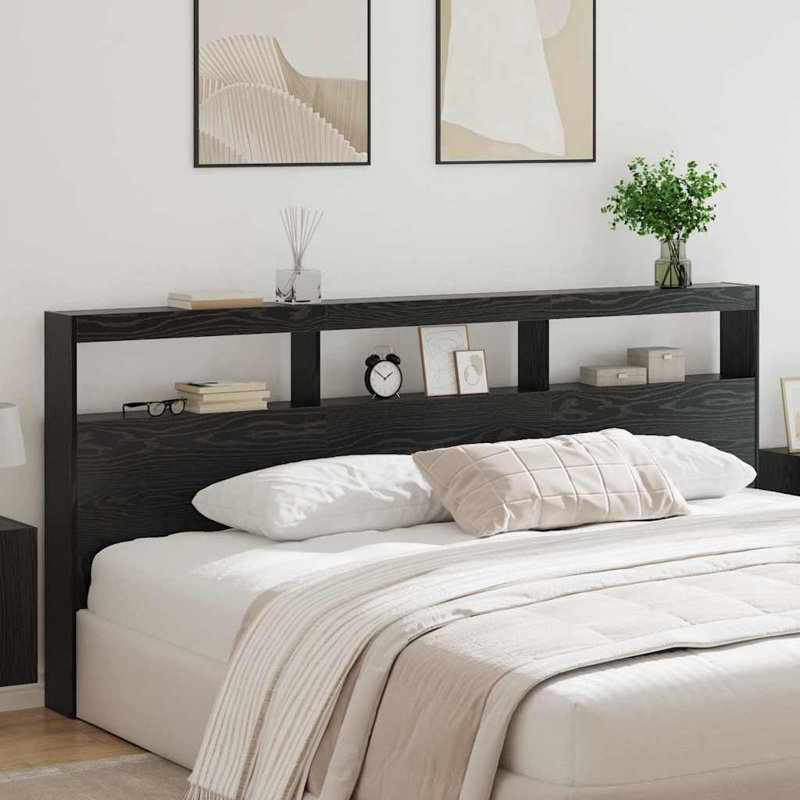 King Headboard, Black Oak, King