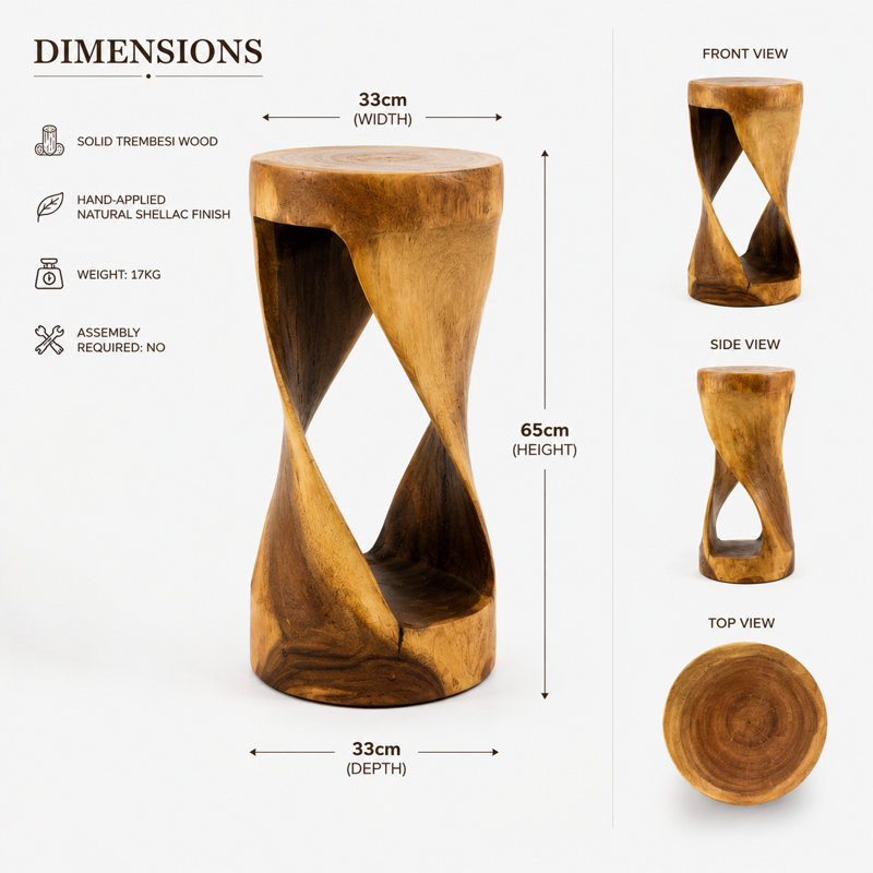 Burruss Solid Wood End Table