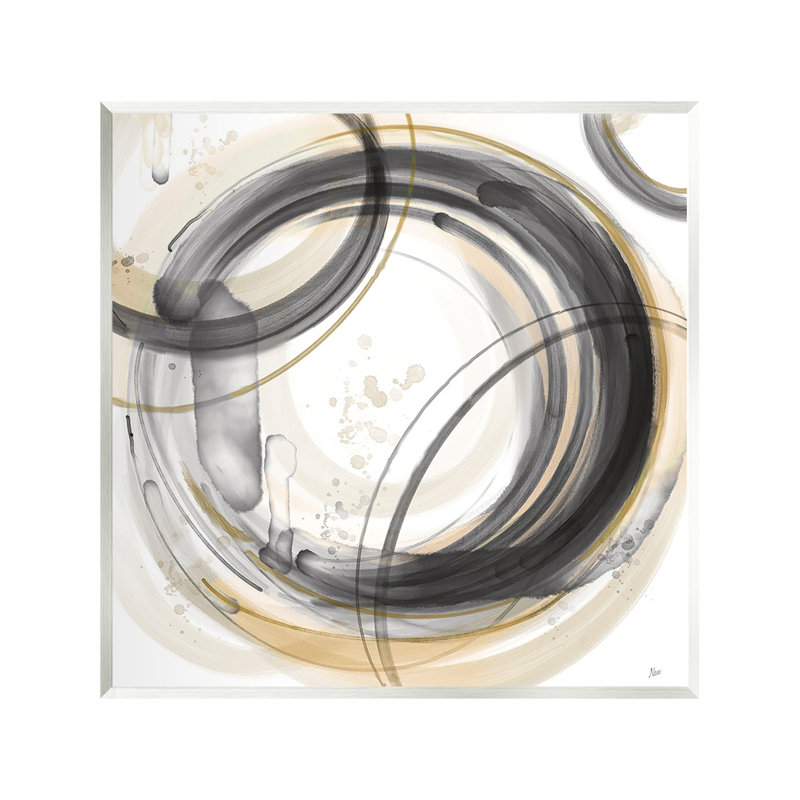 Art mural neutre sur cercles concentriques par Nan