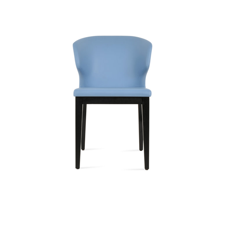 Chaise d'appoint en bois Amed, Black, Bleu
