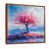Toile avec cadre flottant brun