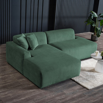Canapé modulaire en velours côtelé 2 pièces Manford