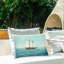 Toned Classic Sailboat Outdoor Printed Pillow, design by Danielle Murray