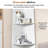 4 Tier Corner Shelf Bookcase, Tall Narrow Corner Storage Rack,  Wooden Display Shelf Organizer, Space Saving Bookshelf-469736817