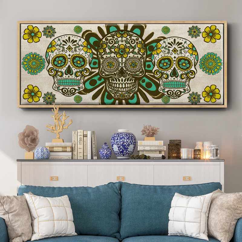 Collection Dia de los Muertos, toile D encadrée, H 8 po x l 20 po