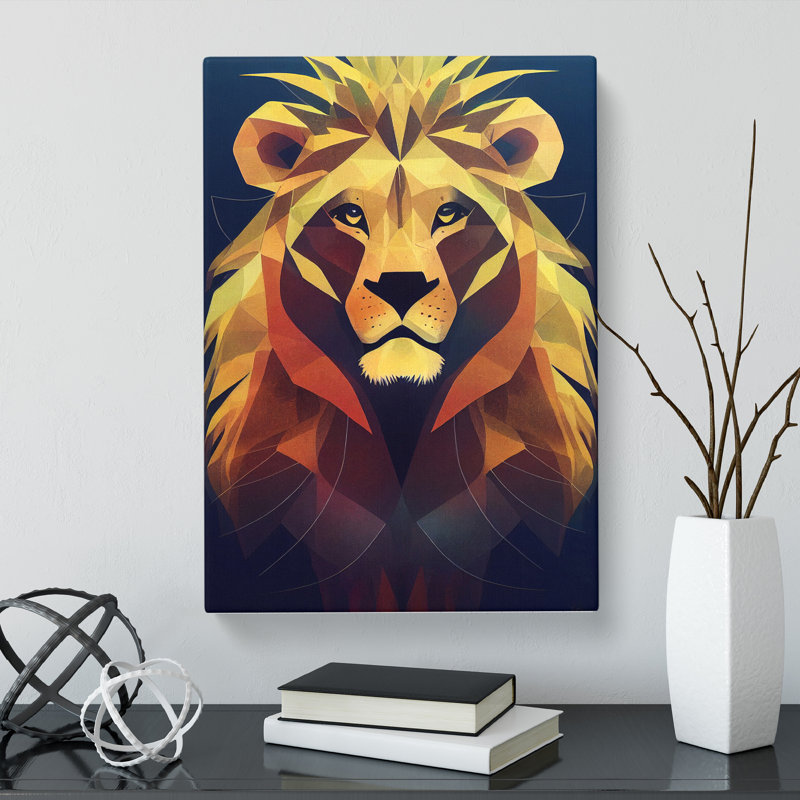 Lion Conceptual - Wrapped Canvas, 60cm H x 40cm W x 3cm D