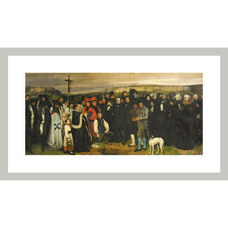 «Burial at Ornans» par impression giclée encadrée, 17,18 po H x 29,5 po L
