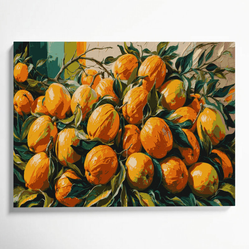 Art mural sur toile brun Fruit Marula, H 16 po x l 20 po