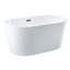 28" x 60" Freestanding Soaking Acrylic Bathtub