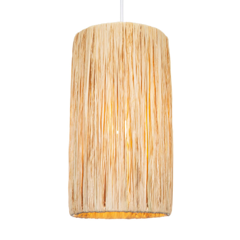 30cm H Paper Drum Pendant Shade ( Screw On ) in Brown