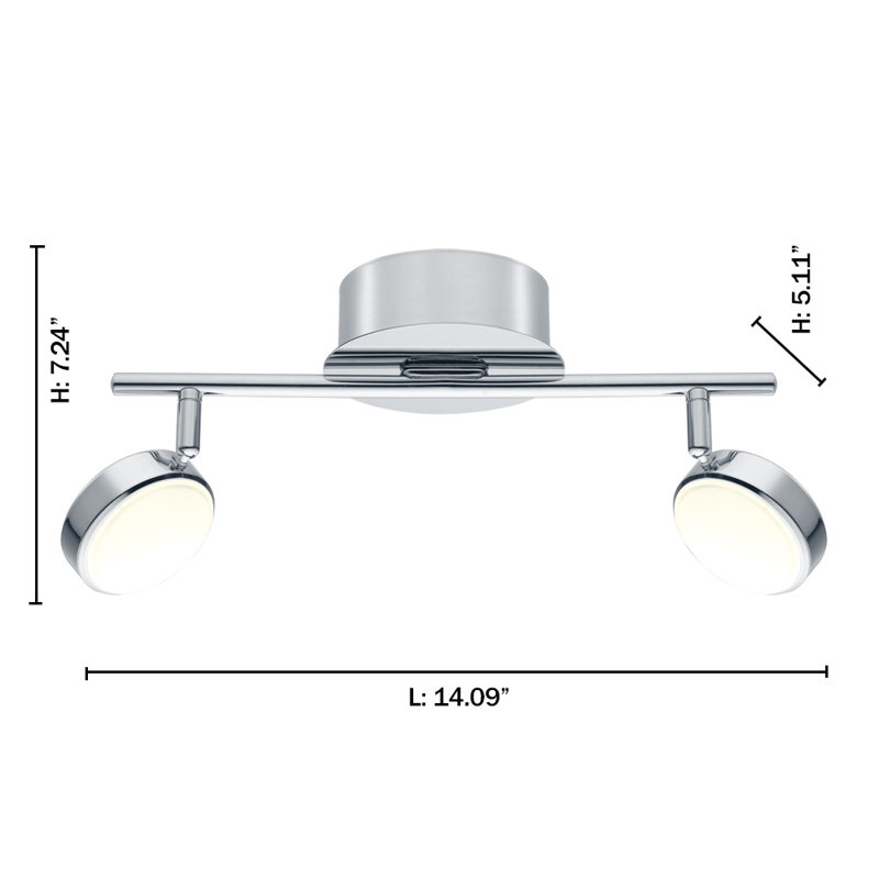 Colona 14.09'' 2 -Light Fixed Track Track Kit with Adjustable Head