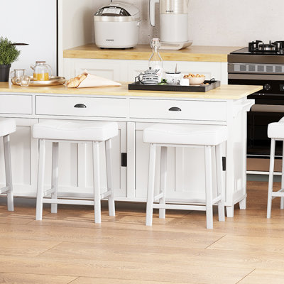 Upholstered Counter Stool with Metal Frame
