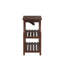 Table d'appoint en bois avec 2 tablettes et tablette de charge