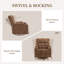 Fauteuil inclinable luxueux en chenille avec massage et angles réglables-405923342