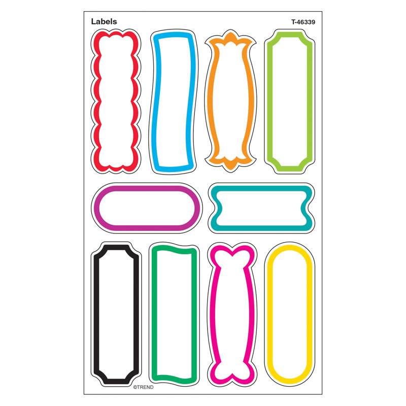 Ensemble d’autocollants 480 pièces labels super shapes