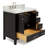 Ariel Cambridge 36 In. Right Offset Vanity With 2 In. Carrara Marble Countertop-105903787