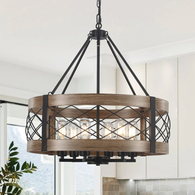 6 lumières lumineuses plafonniers cylindriques 21,65 "à géométrie variable pour le vestibule du salon de l'îlot de cuisine