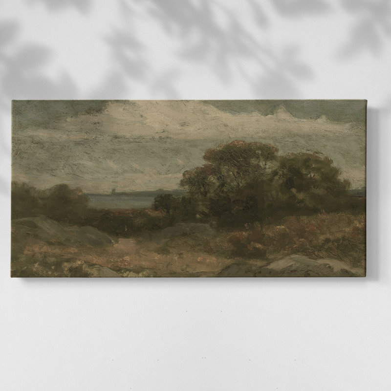 Série abstraite - CMXCVI - Toile tendue avec châssis encadré - Prêt à être accroché, H 25 po x l 49 po