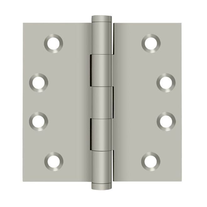 Charnières carrées en nickel brossé 4 po x 4 po Deltana DSB415, Nickel brossé