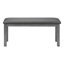 Banc, 42 po rectangulaire, bois, rembourré, salle à manger, cuisine, entrée, gris, transitionnel