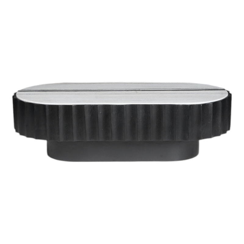 Marble Coffee Table with Oval Shape in Modern Minimalist Design