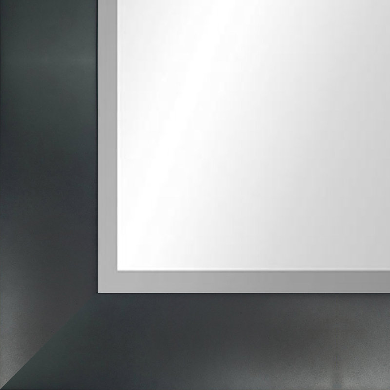 Wall Mirror, 46" x 36", Matte Black