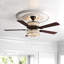 Ventilateur de plafond 52 po à 5 pales en cristal taillé avec chaîne Pull