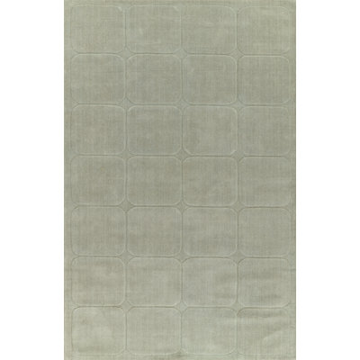 Tapis bleu clair en laine tissé à la main Tayim 7 pi 10 po x 10 pi
