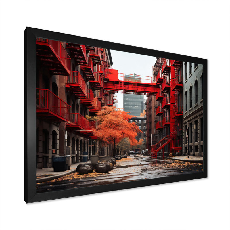 Canada Montreal Melody I - impression, H 24 po x l 32 po x P 1 po, Cadre photo noir