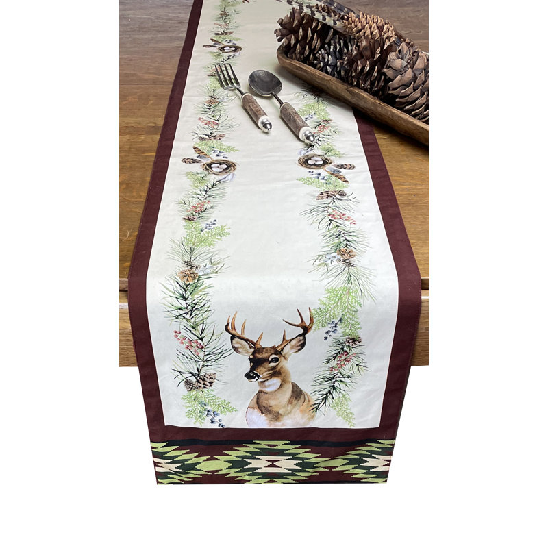 Evansville Rectangular Floral Patriotic Cotton Table Runner