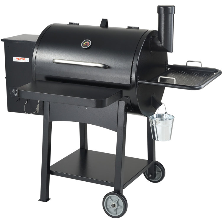 Free-standing 36” Barrel Charcoal Grill w/ Offset Smoker 941 sq. in for  Camping, Backyard Cooking