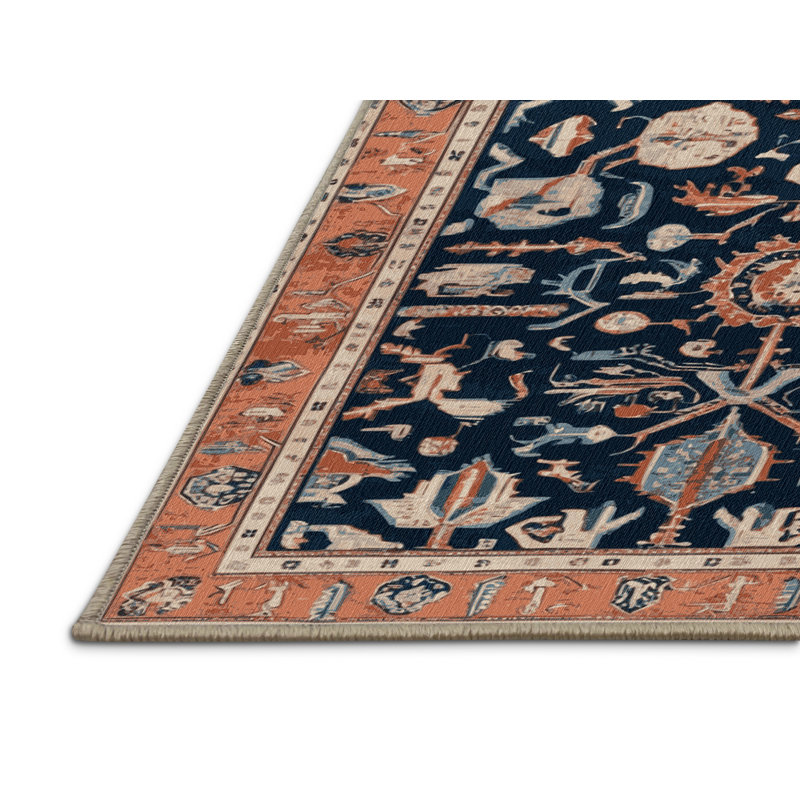 Tapis brun turc lavable à la machine, Rectangulaire 8 pi x 12 pi