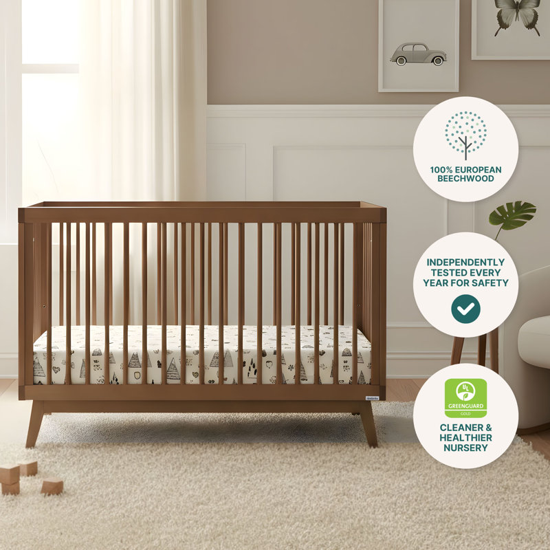 Soho 3-in-1 Convertible Crib, Walnut