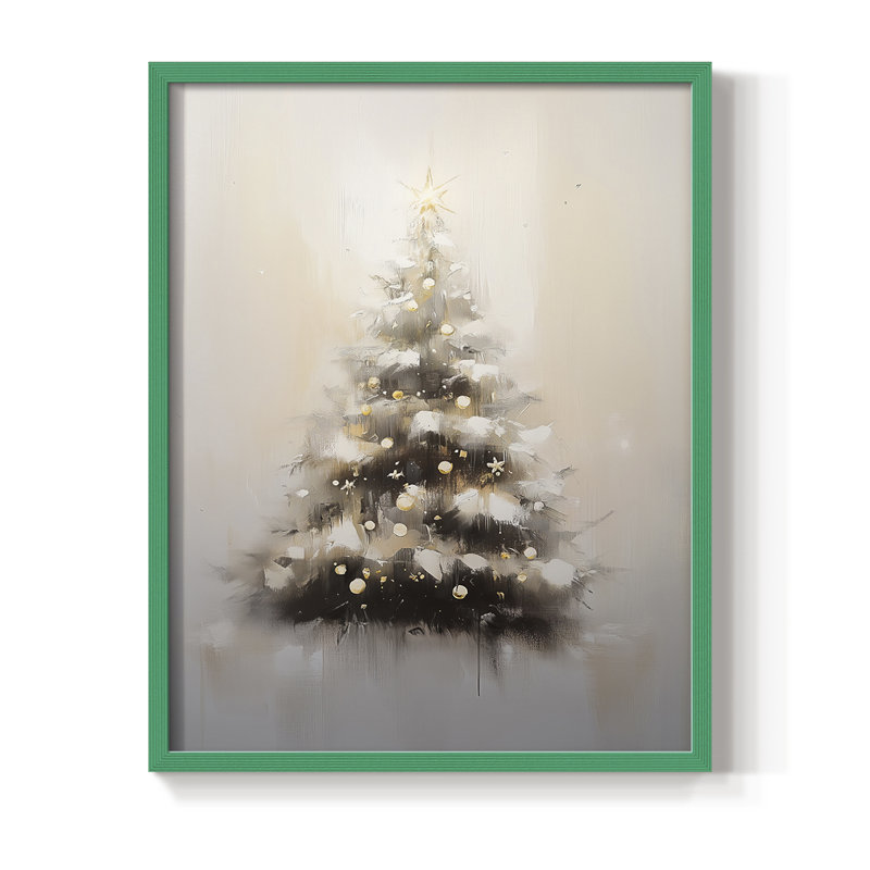 Art des Fêtes de Noël - Série 2 - CEC XXXVI, reproduction encadrée - bois massif, H 21 po x l 17 po, Vert