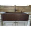 33" Hammered Copper Apron Front Single Basin Kitchen Sink w/ Scroll Design