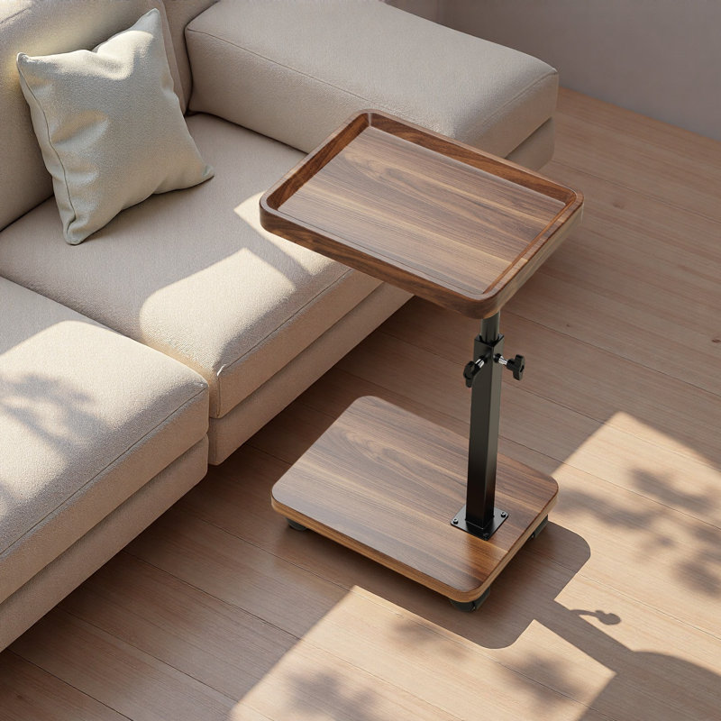 Adjustable Height 360°swivel C Table End Table